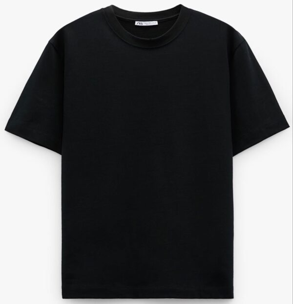 Classic Jet Black Cotton Tee