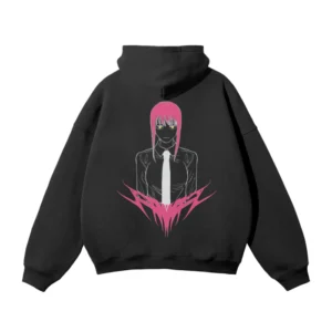 Control Devil Oversized Black Graphic Hoodie