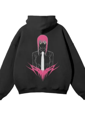 Control Devil Oversized Black Graphic Hoodie